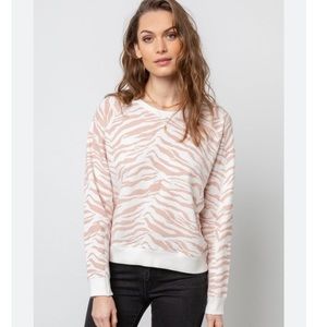 Rails Theo Blush Tiger Stripe Sweatshirt